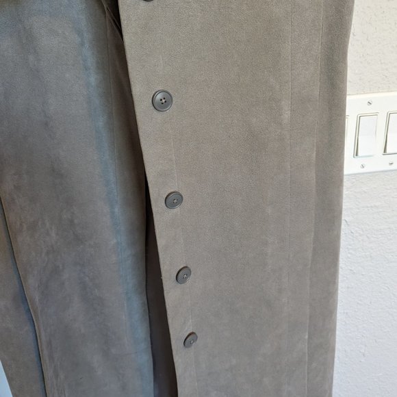 NEVER WORN! 70s Union Label | Duster Coat | ULTRASUEDE | L | GRAY | Wilson's - Picture 11 of 13